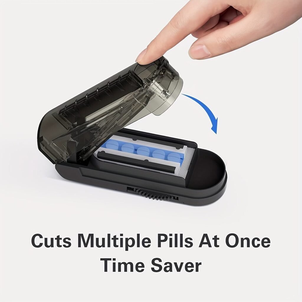 multi pill cutter holding several tablets for splitting at once
